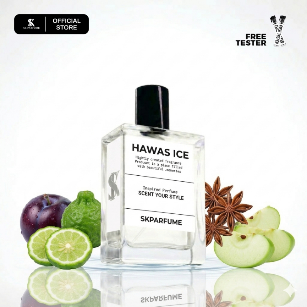 SK Parfume - HAWAI ICE Parfum Pria Aroma Fresh, Cool dan Kalem